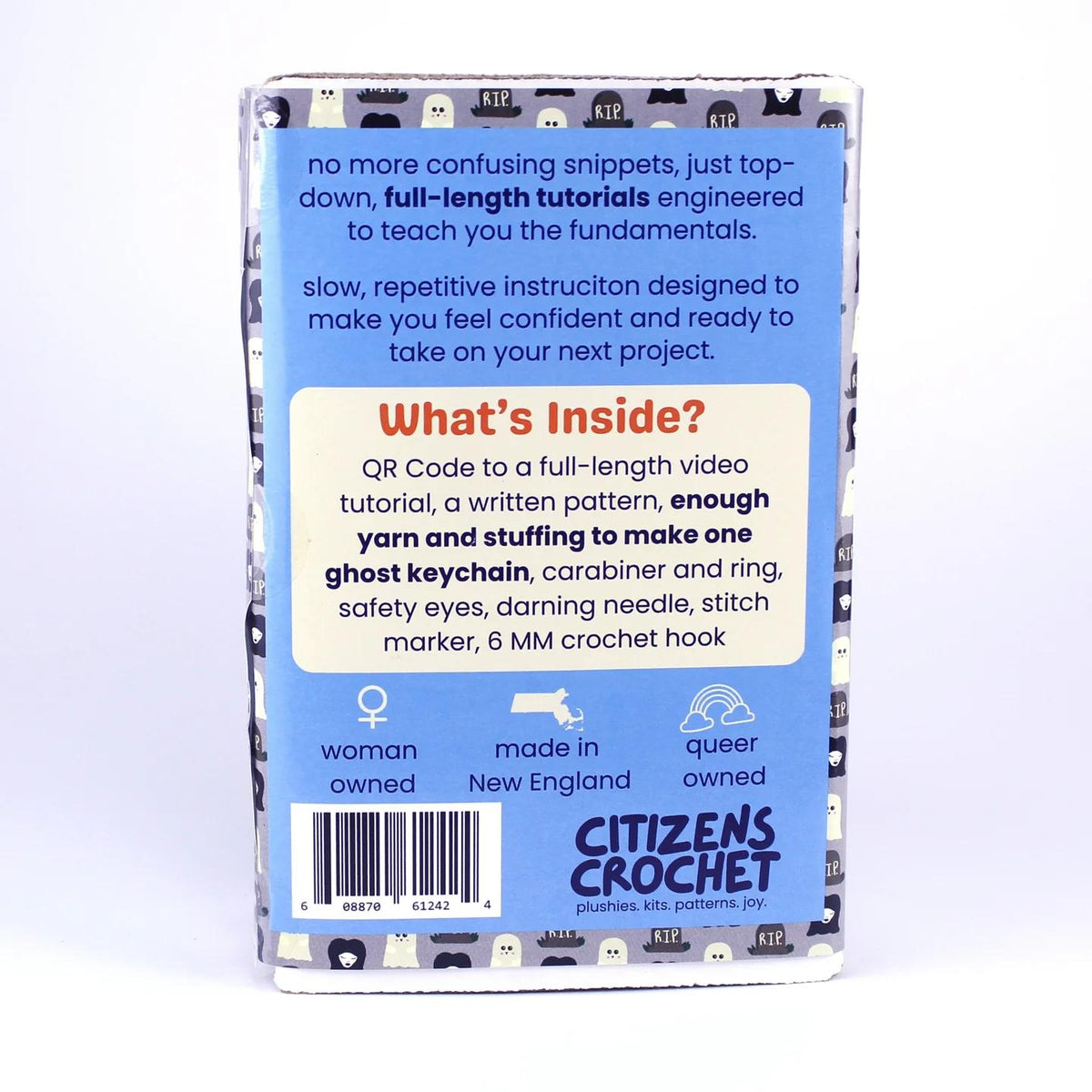 Citizens Crochet-Ghost Keychain Bag Charm - Beginner Crochet Kit-knitting / crochet kit-gather here online