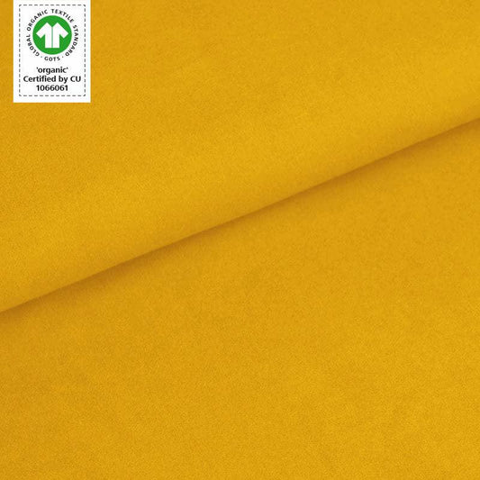 Stoffonkel-Bio-Baumwollfleece - Senf (Mustard)-fabric-gather here online