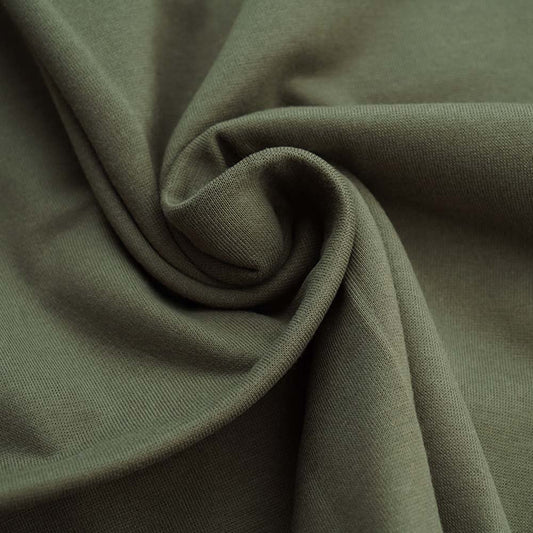 Stoffonkel-Organic Ribs - Khaki-fabric-gather here online