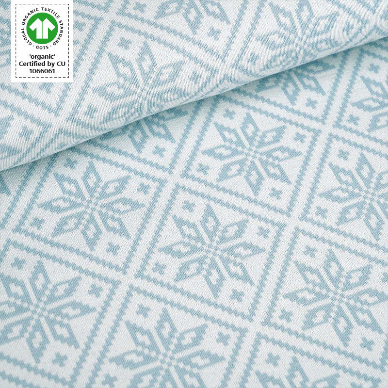 Stoffonkel-Organic Cotton Jacquard Knit - Snowflake-fabric-gather here online