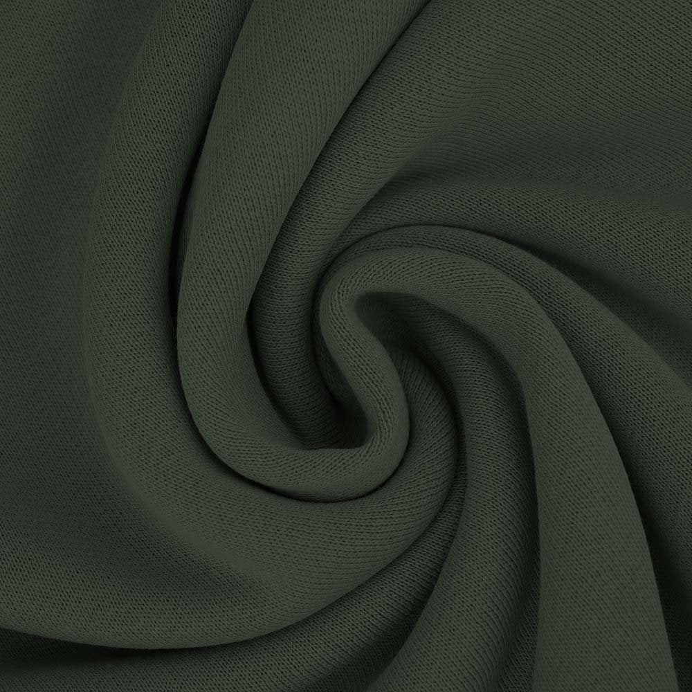 Stoffonkel-Bio-Softsweat - Khaki-fabric-gather here online