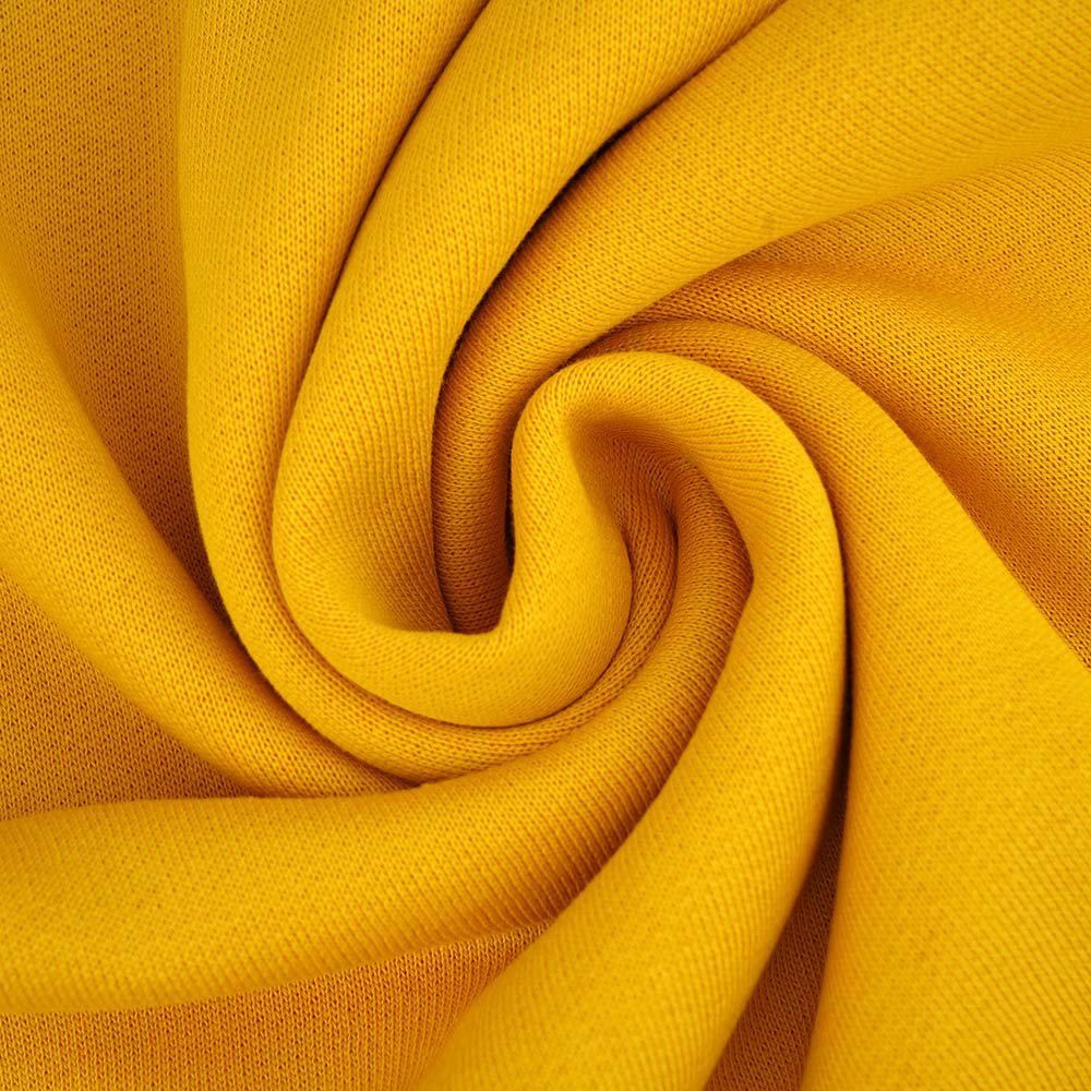 Stoffonkel-Bio-Softsweat - Senf (Mustard)-fabric-gather here online