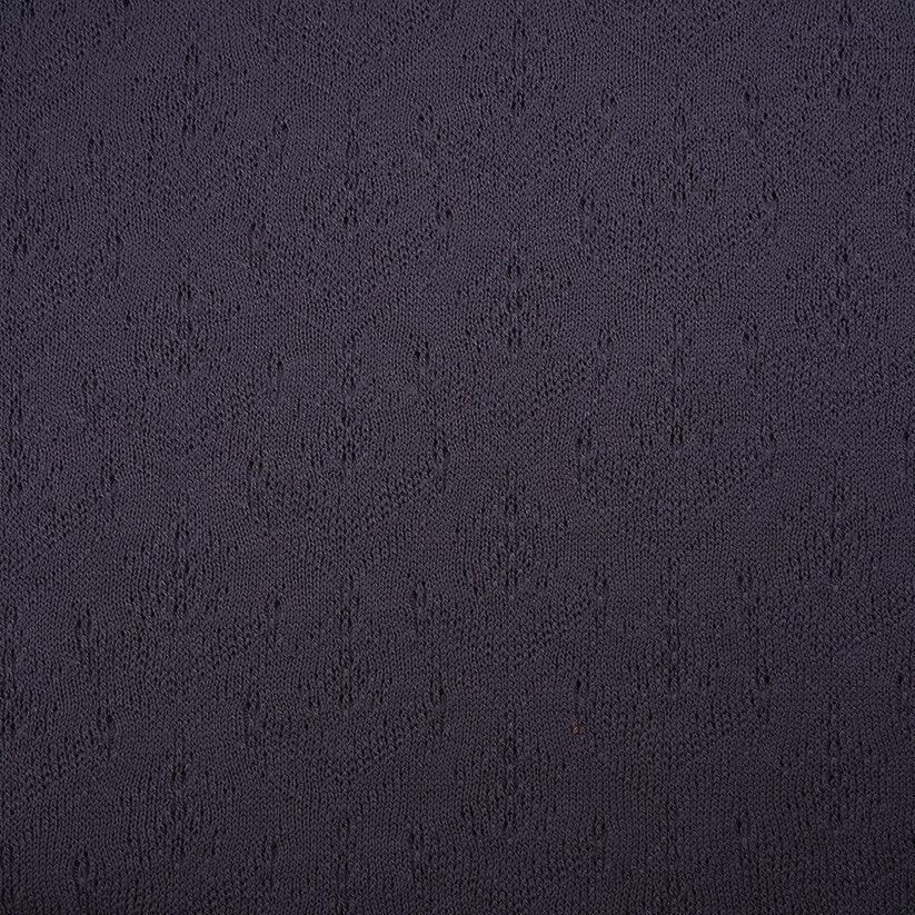 Stoffonkel-Organic Summer Knit Blüten Dunkelrau (Dark Gray Flowers)-fabric-gather here online