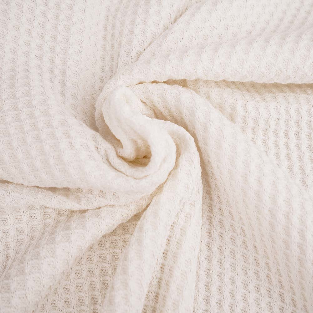 Stoffonkel-Organic Cotton Waffle Knit - Off White-fabric-gather here online