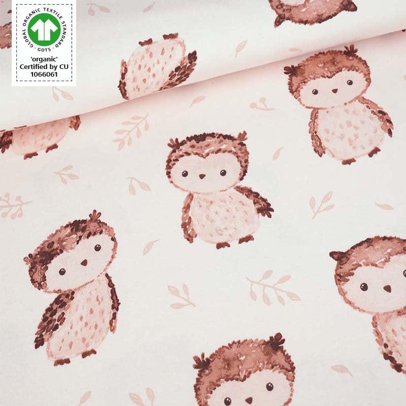 Stoffonkel-Organic Jersey Kleine Eule (Little Owl)-fabric-gather here online