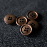 Merchant & Mills-Cotton Button 15mm [5/8"] (each)-button-Black Coffee-gather here online