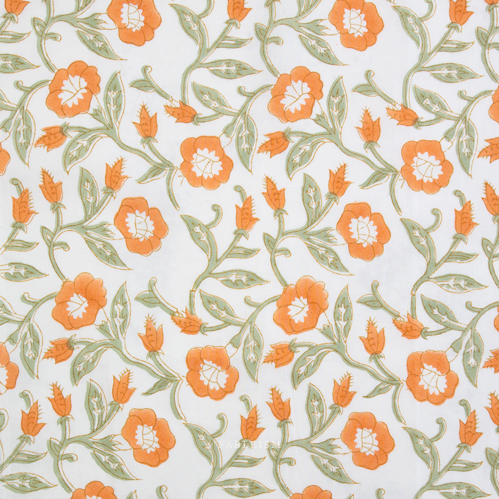 Fableism Supply Co-Trumpet Vines Sage-fabric-gather here online