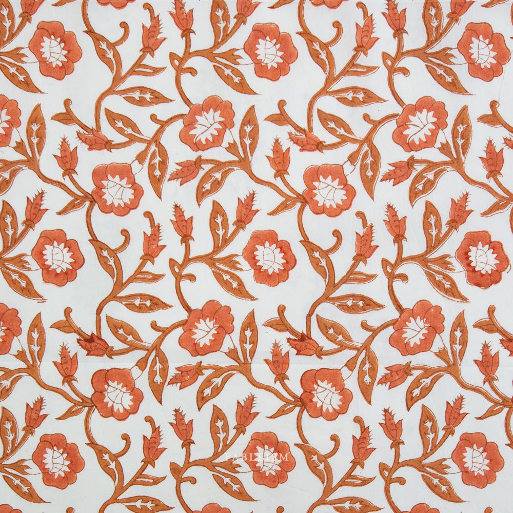 Fableism Supply Co-Trumpet Vines Sienna-fabric-gather here online