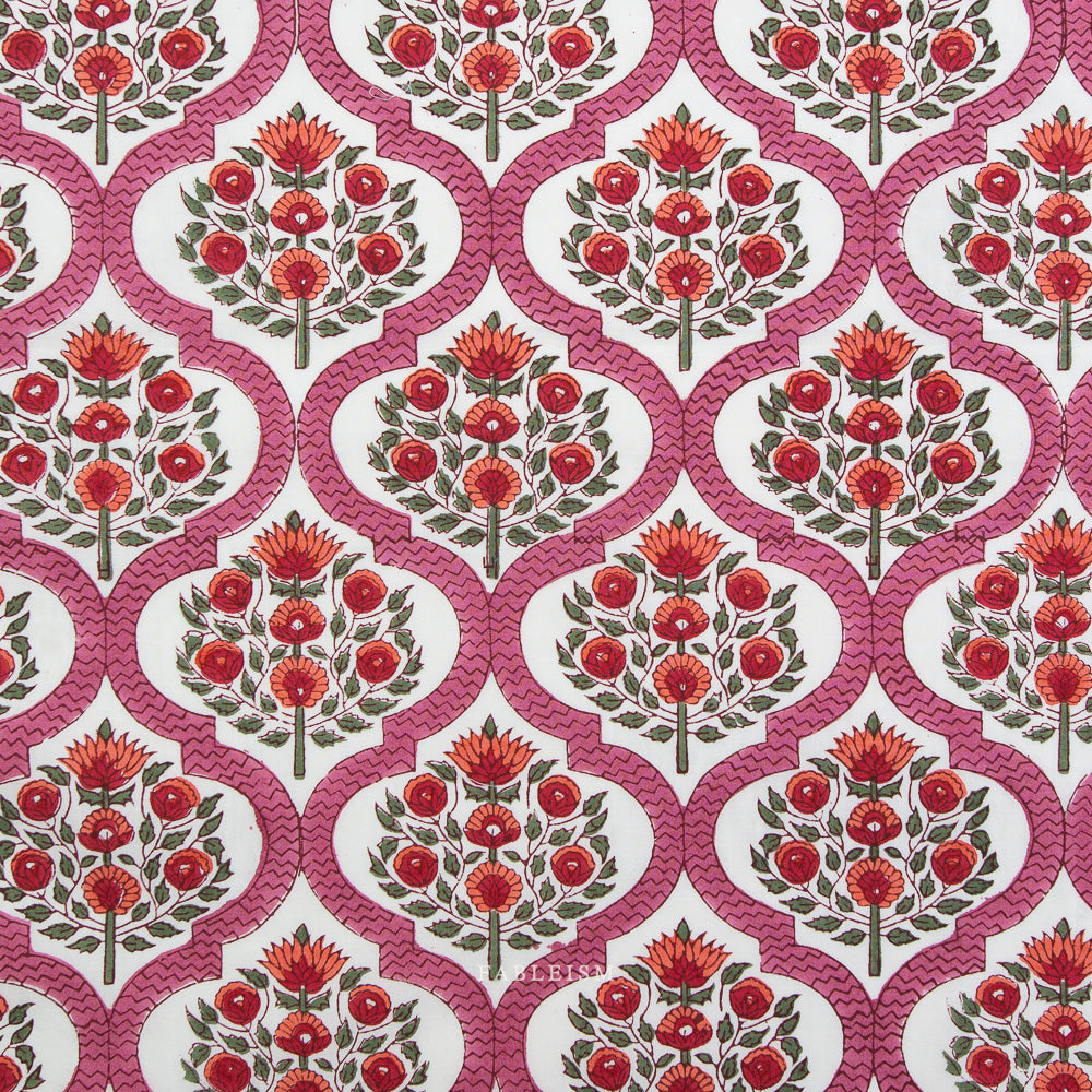Fableism Supply Co-Lattice Floral Pink-fabric-gather here online