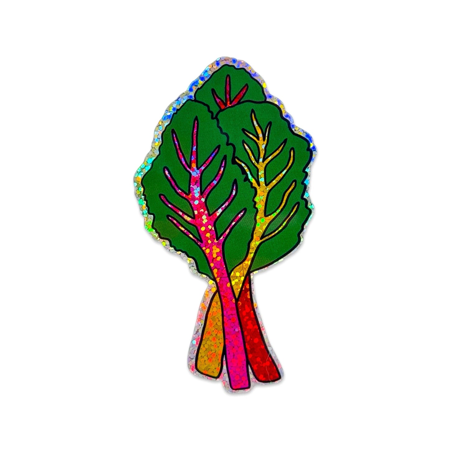 Jenny Lemons-Glitter Rainbow Chard Sticker-accessory-gather here online