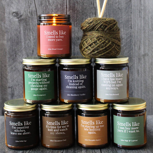 NNK Press-Hand-poured Coconut Soy Wax Candle For Knitters - 4oz-accessory-gather here online