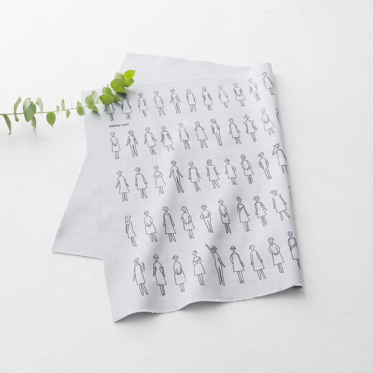 Cosmo-100 Ladies Pattern Embroidery Fabric - Pale Gray-embroidery pattern-gather here online