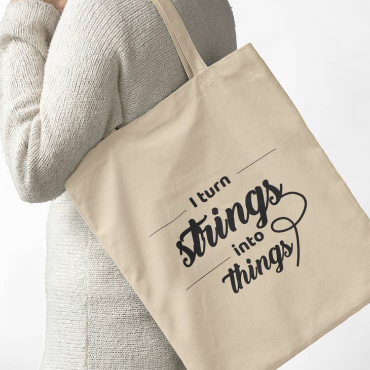 Never Not Knitting-I Turn String Into Things Tote-accessory-gather here online