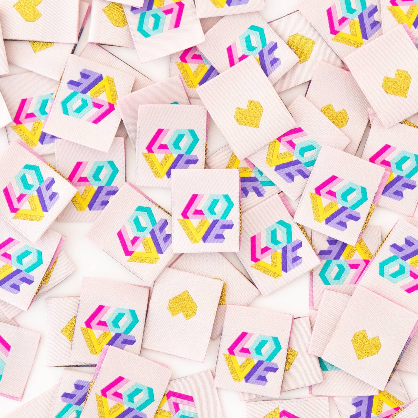 Sarah Hearts-Love Quilt Sew-In Labels-sewing notion-gather here online