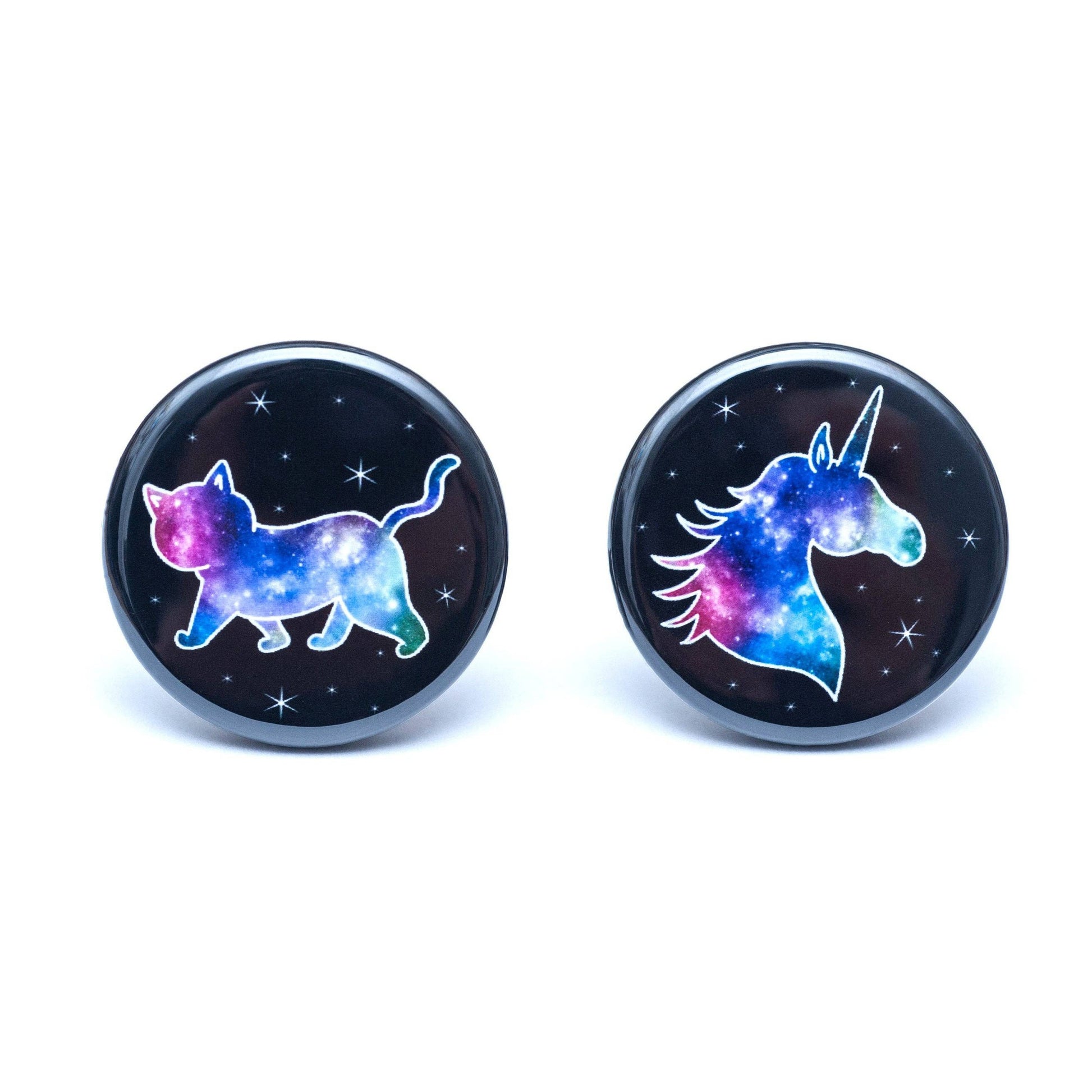 Crafty Queer Studio-Galaxy Animals Pinback Button-accessory-gather here online