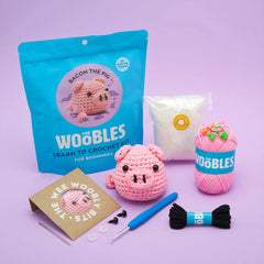 The Woobles-Bacon the Pig Beginner Crochet Kit-knitting / crochet kit-gather here online