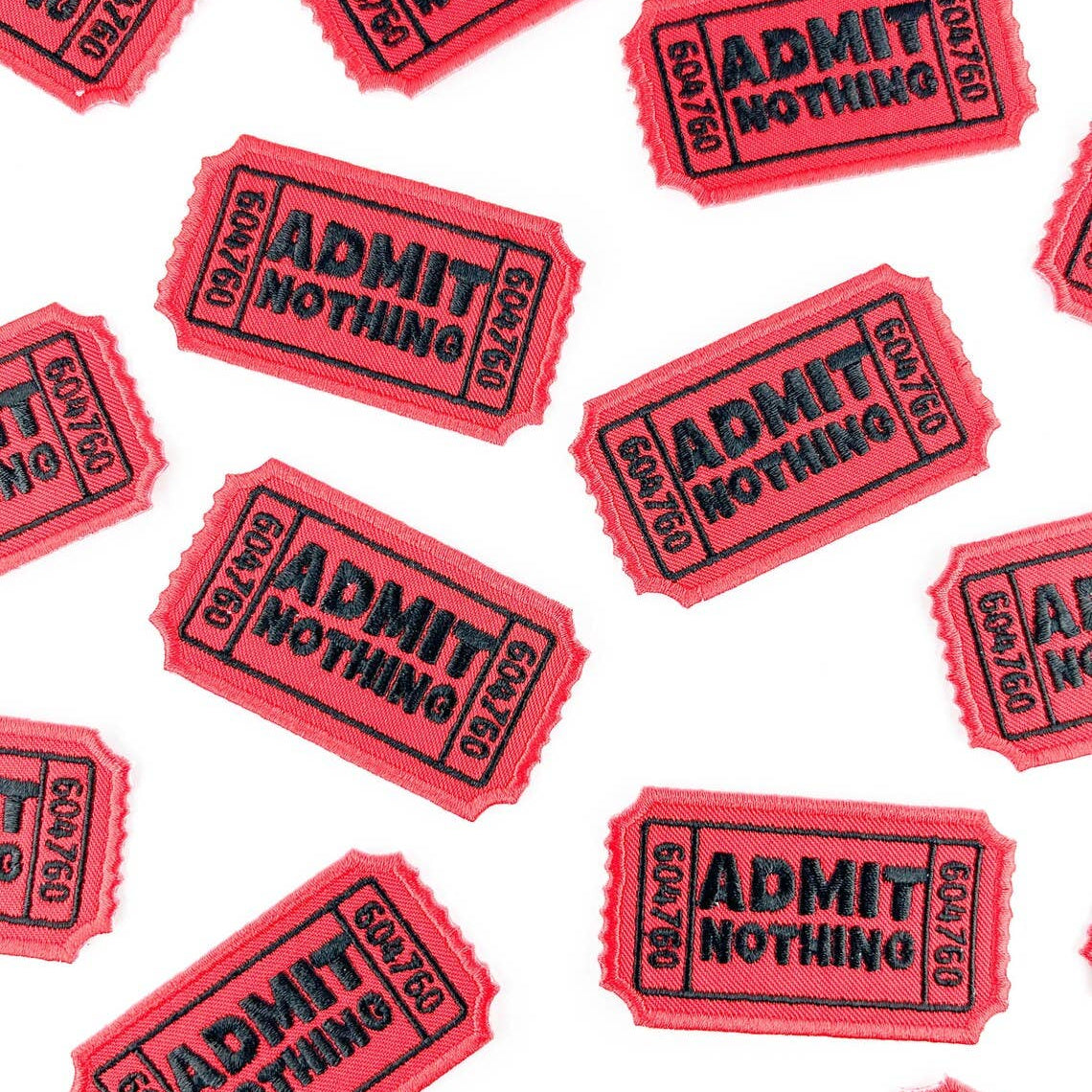Field Trip Threads-Admit Nothing Embroidered Iron-On Patch-patches + pins-gather here online