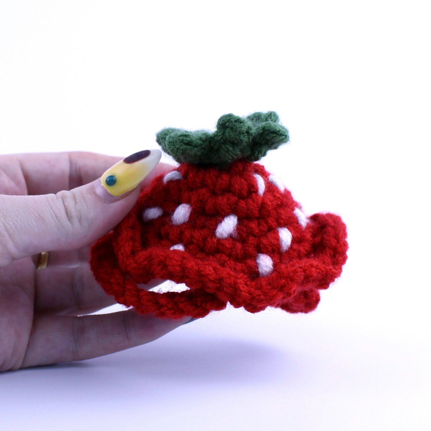 Strawberry Cat Hat - Beginner Crochet Kit