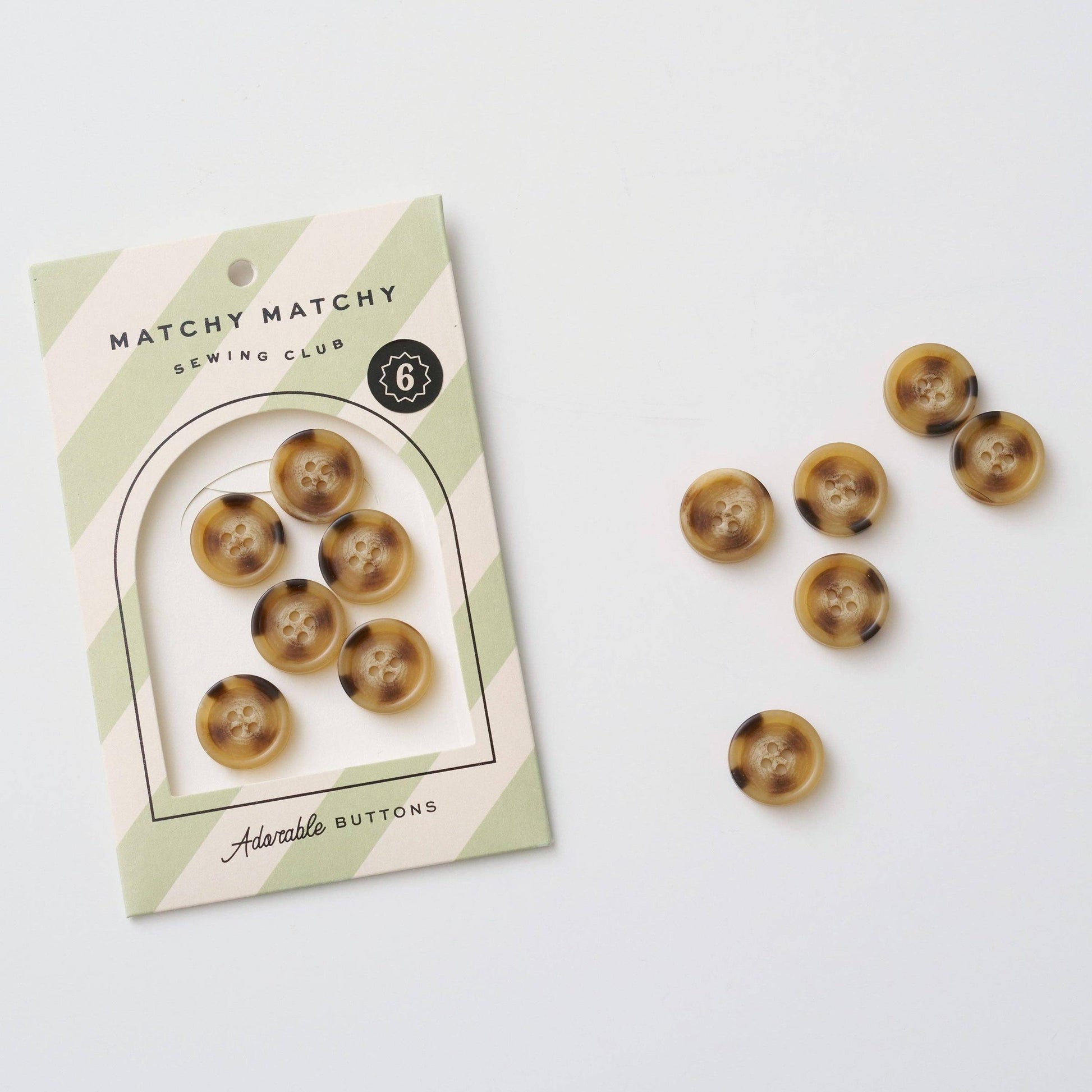 Matchy Matchy Sewing Club-Tortoiseshell 3/4" Resin Buttons-button-gather here online