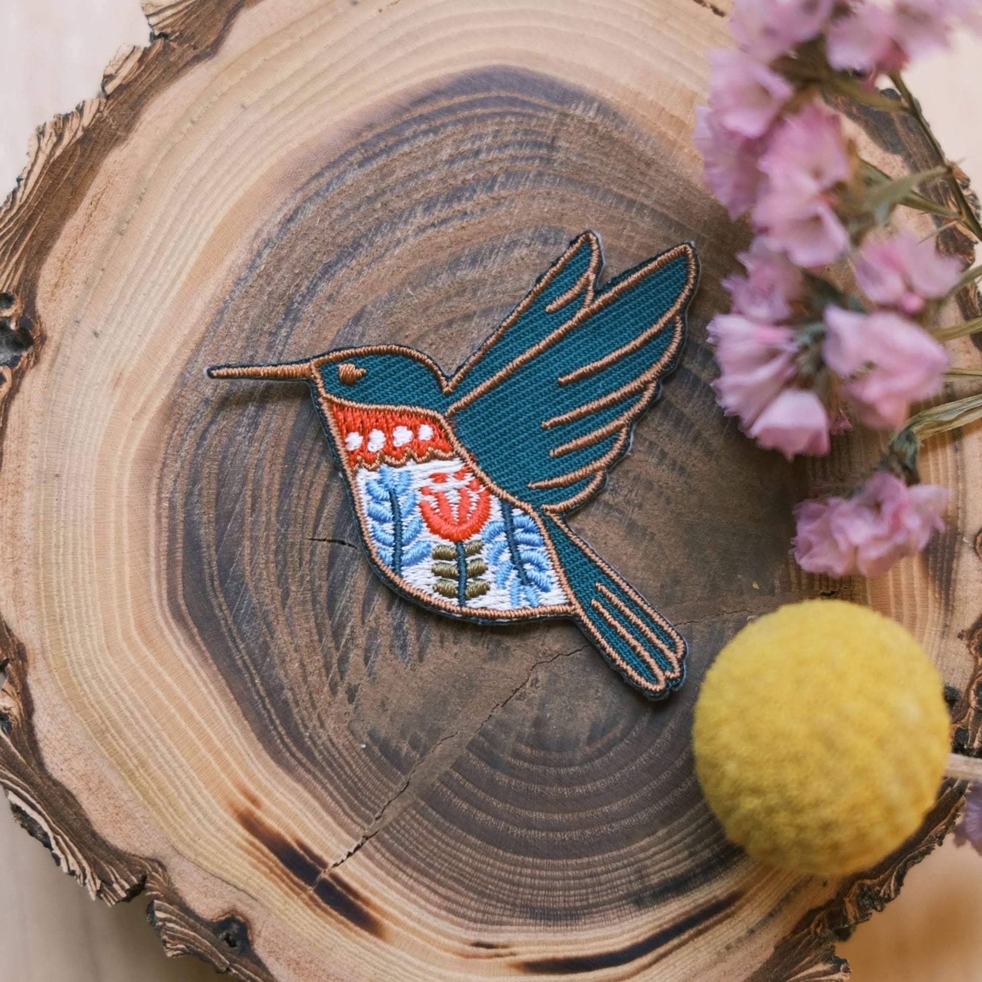 Justine Gilbuena-Hummingbird Iron-On Patch-patches + pins-gather here online