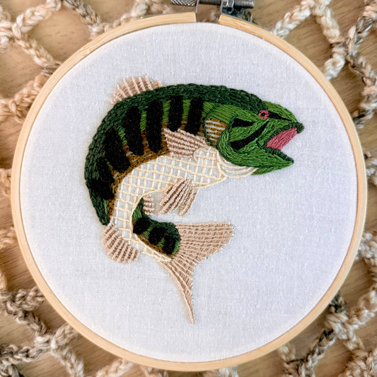 Stitches By Tiff-Gone Fishing Embroidery Kit-embroidery kit-gather here online