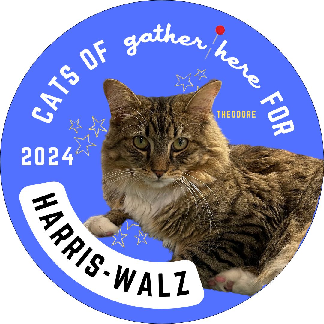 gather here-Cats of gh for Harris-Walz 2024 Sticker Sheet-sticker-gather here online