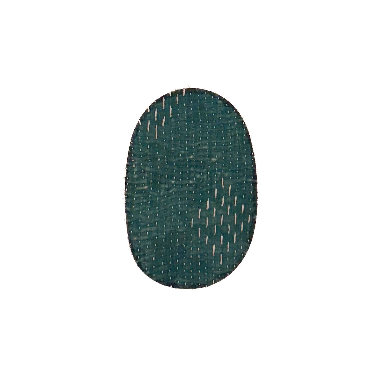 Otto Finn-Medium Kantha Elbow Iron-On Patch-patches + pins-gather here online