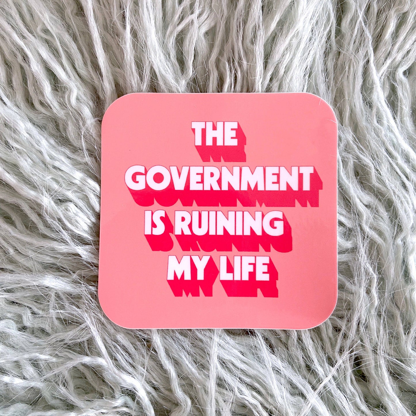 The Government is Ruining My Life Vinyl Sticker