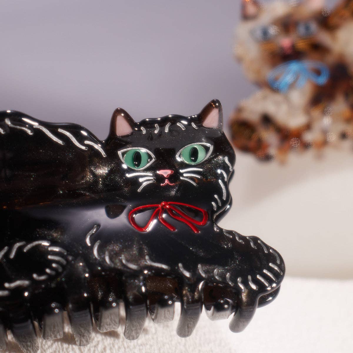 WINONA IRENE-Black Kitty Hair Claw-accessory-gather here online