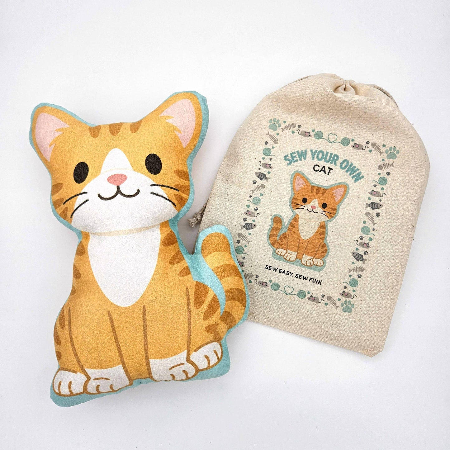 Nickwilljack-Sew Your Own Cat Complete Kit - Orange Cat-sewing kit-gather here online