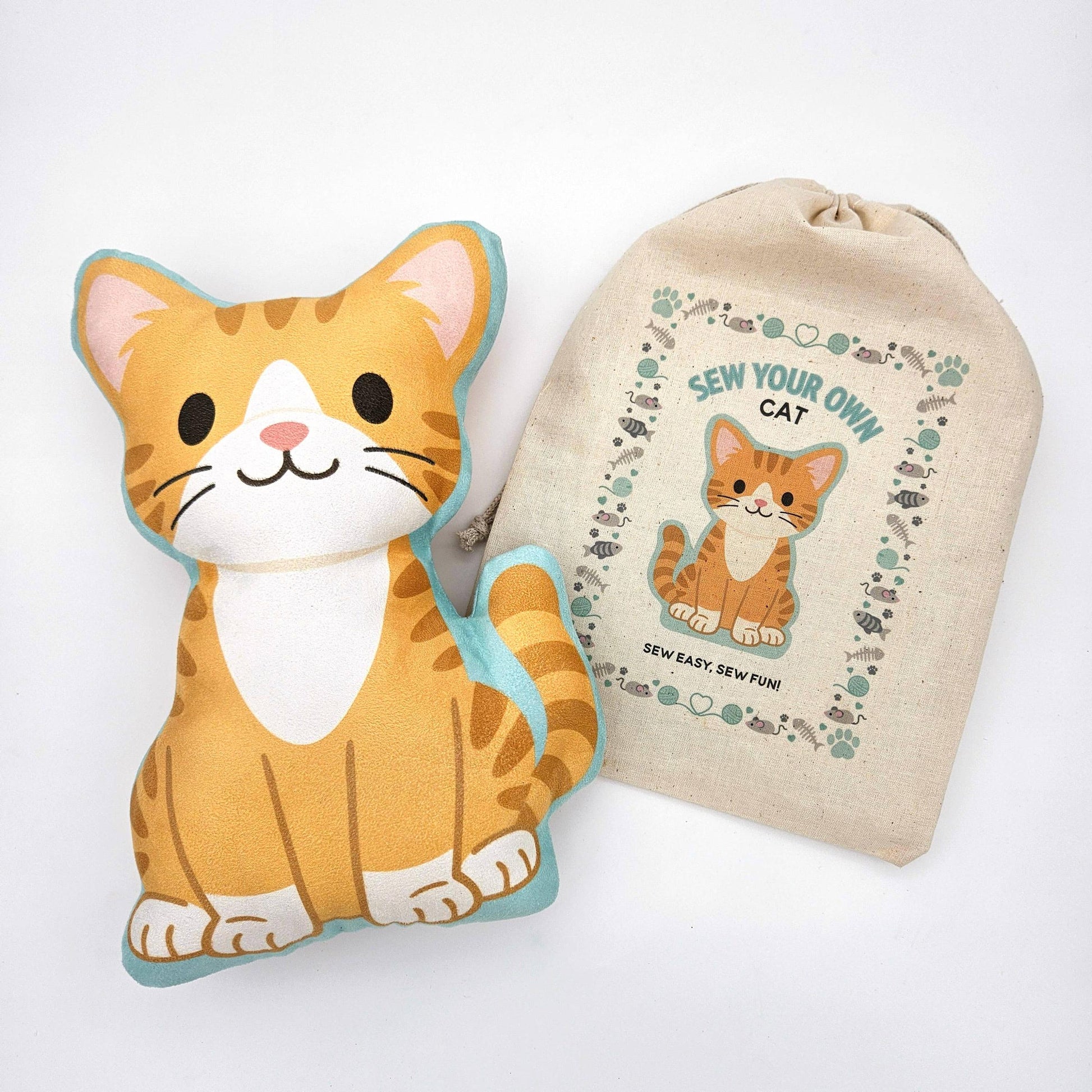 Nickwilljack-Sew Your Own Cat Complete Kit - Orange Cat-sewing kit-gather here online