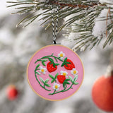 Antiquaria-Strawberries DIY Embroidery Ornament Kit-embroidery kit-gather here online