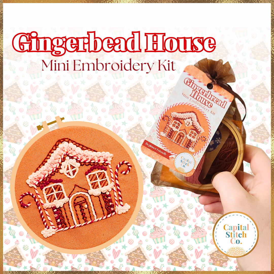 Gingerbread House Mini Embroidery Kit