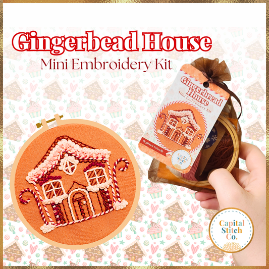 Gingerbread House Mini Embroidery Kit