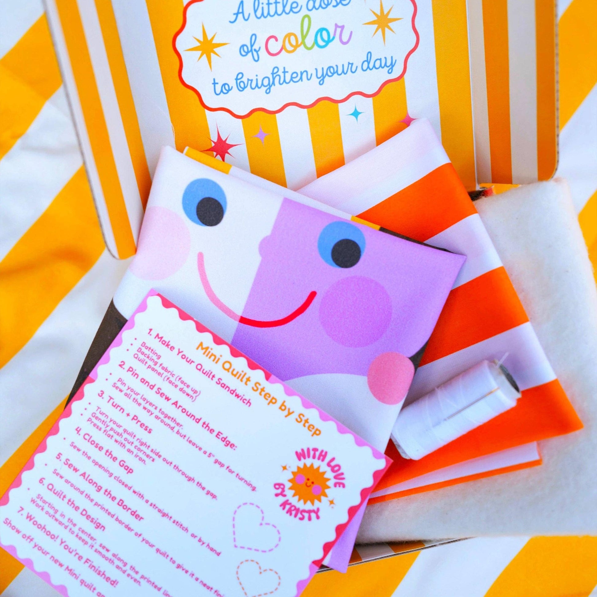 With Love by Kristy-Mary Blair™ Ice Cream Girl Mini Quilt Kit-sewing kit-gather here online