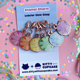 Kitty With A Cupcake-Pastel Rainbow Yarn Ball Charm Set-knitting notion-gather here online