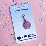 Kitty With A Cupcake-Purple Yarn Ball Charm-knitting notion-gather here online