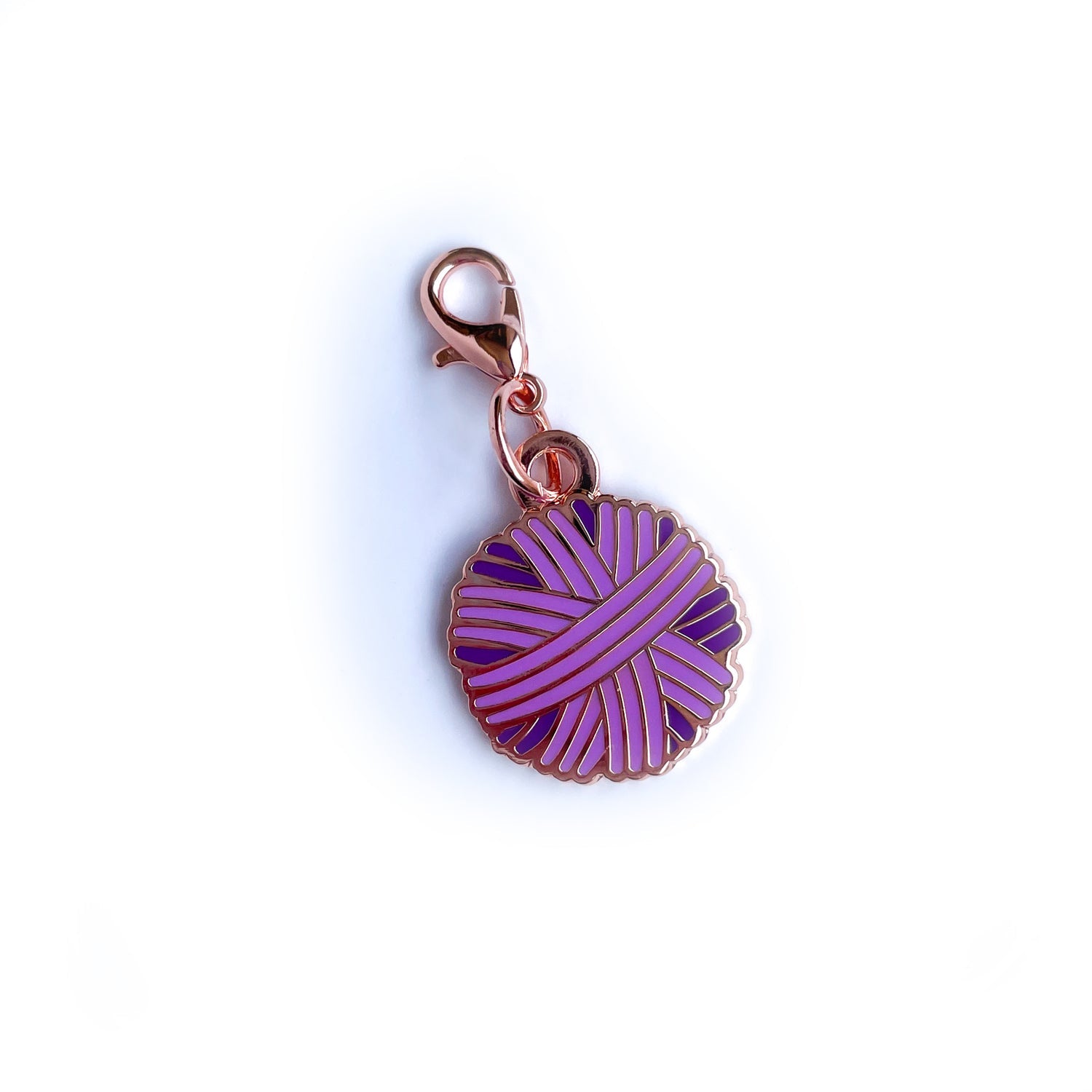 Kitty With A Cupcake-Purple Yarn Ball Charm-knitting notion-gather here online