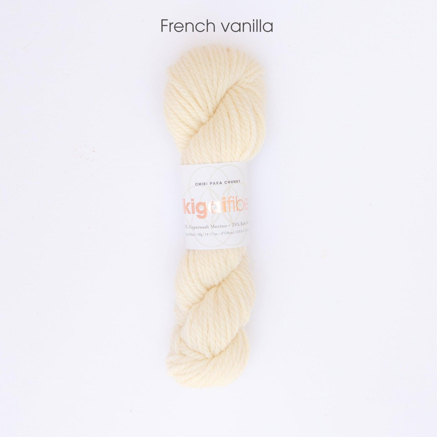 Ikigai Fiber-Chibi Paka Chunky - Skein-yarn-French Vanilla-gather here online