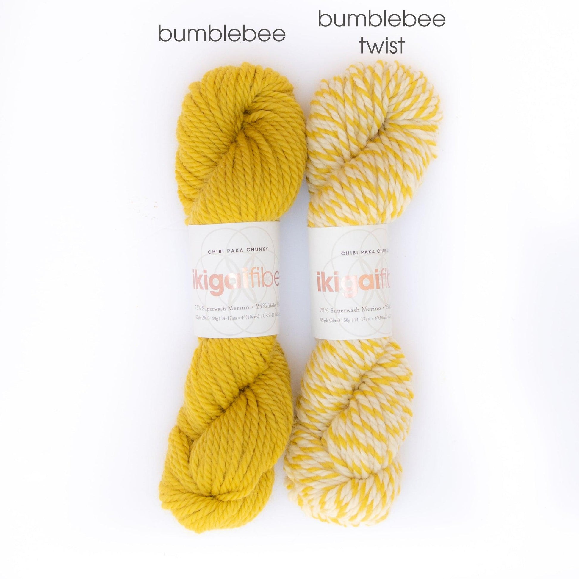 Ikigai Fiber-Chibi Paka Chunky - Skein-yarn-Bumblebee Twist-gather here online