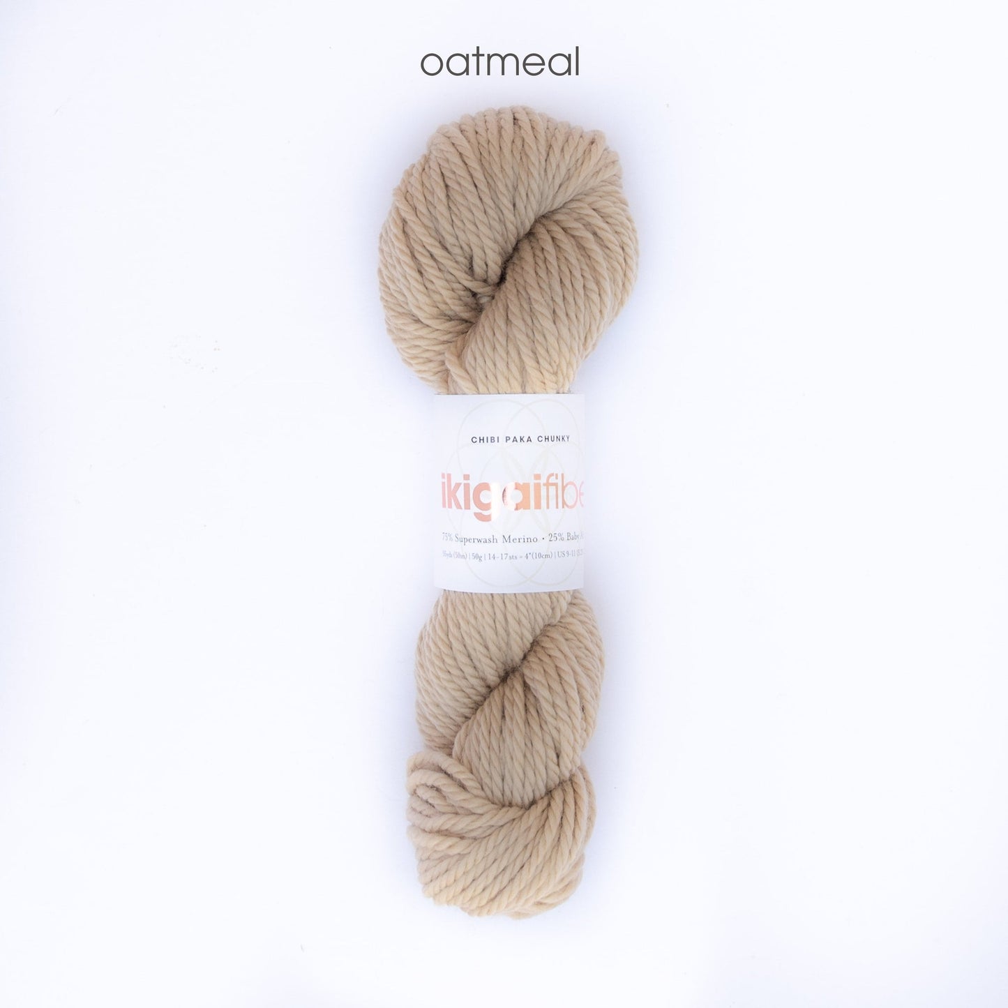 Ikigai Fiber-Chibi Paka Chunky - Skein-yarn-Oatmeal-gather here online