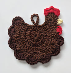 gather here classes-Chicken Crochet Coaster-class-gather here online