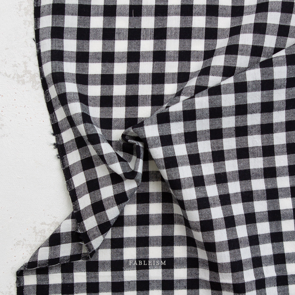 Fableism Supply Co-Small Camp Gingham-fabric-Obsidian-gather here online