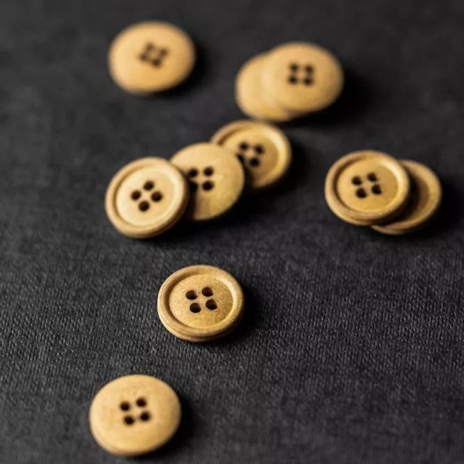 Merchant & Mills-Cotton Buttons 15mm [5/8"] (each)-button-Mid Mustard (Ginger)-gather here online