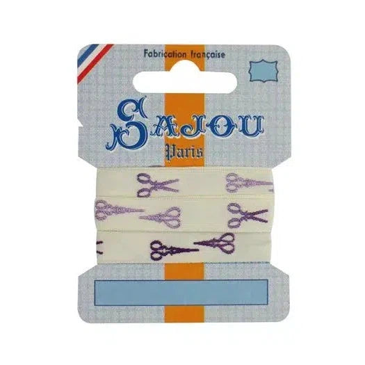 Sajou-Sajou Cotton Ribbon Card - Scissors 1M-trim-Variegated Mauve-gather here online