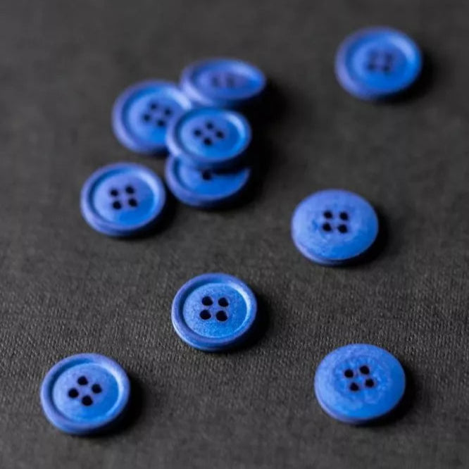 Merchant & Mills-Cotton Buttons 15mm [5/8"] (each)-button-Bright Blue (Cobalt)-gather here online