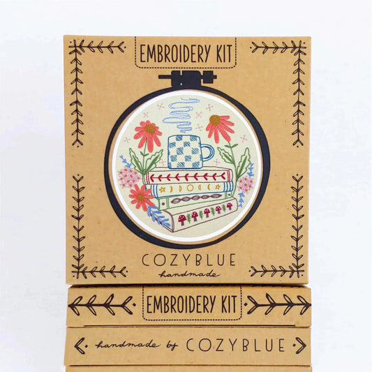 CozyBlue-Book Nook Embroidery Kit-embroidery kit-gather here online