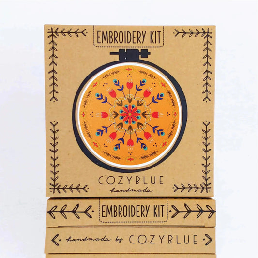 CozyBlue-Tangerine Mandala Embroidery Kit-embroidery kit-gather here online