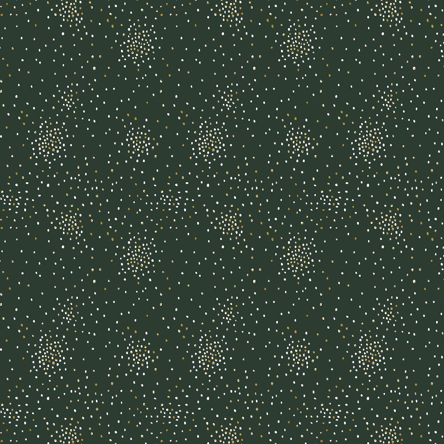 Cotton + Steel-REMNANT: Clusters, Evergreen Metallic 30% OFF 1.22 YDS-fabric remnant-gather here online