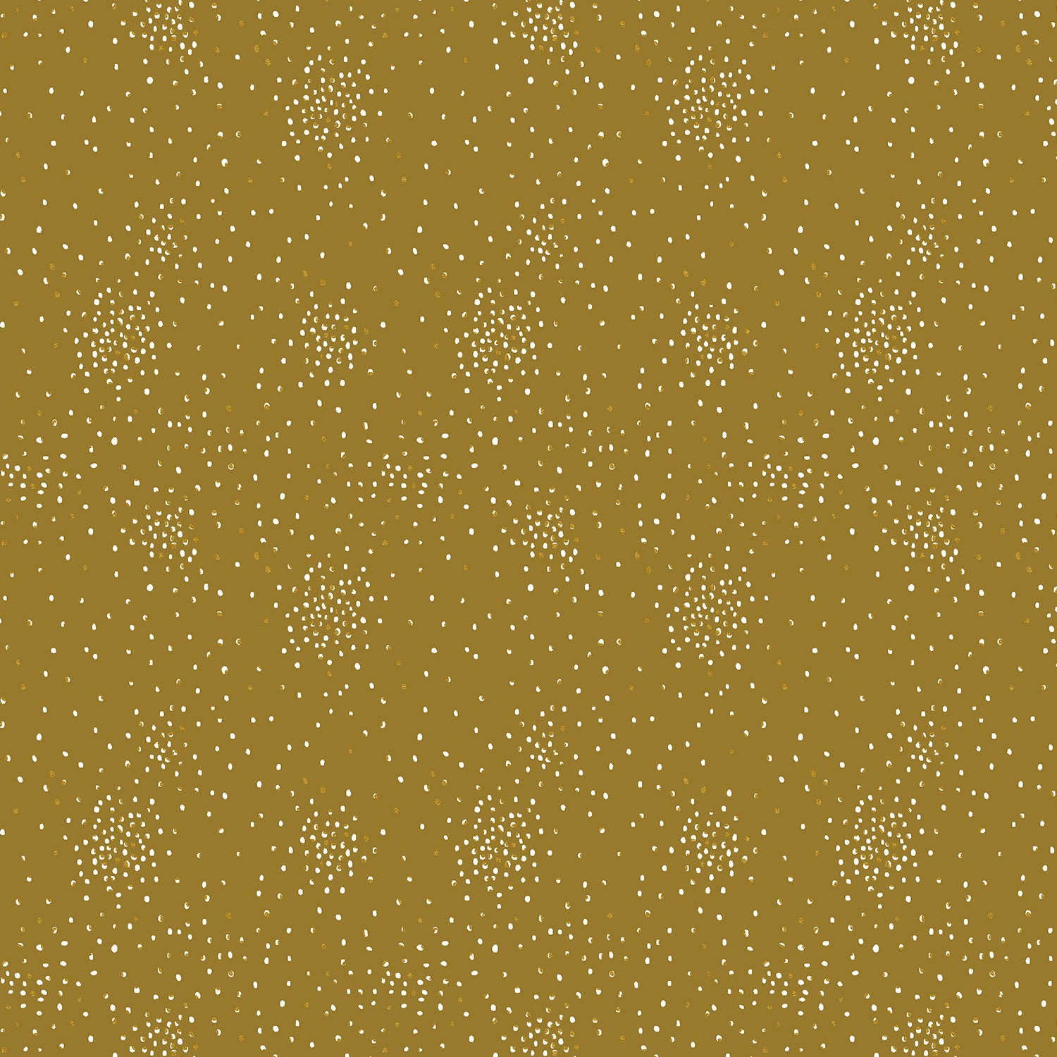 Cotton + Steel-Clusters-fabric-Forest Moss Metallic-gather here online